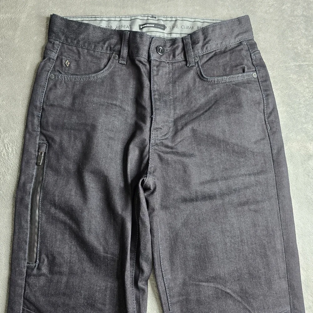 Black Diamond Equipment Mission Wool Denim Pants Mens 30x30 (30x29) Black Blue